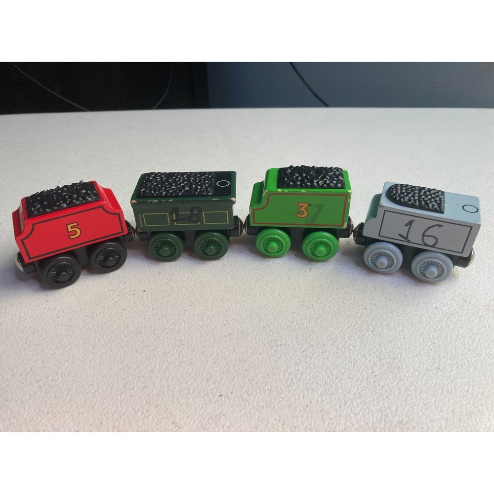 Thomas and Friends Wooden Railway Tender Lot of 4 2003 Gullane Emily Henry etc